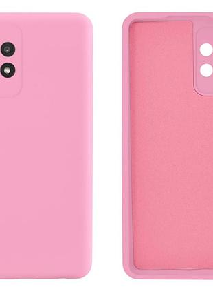 Чехол silicone case camera protective для samsung a72 (17) розовый light pink