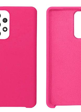 Чохол silicone case camera protective для samsung a73 (21) яскраво рожевий shiny pink
