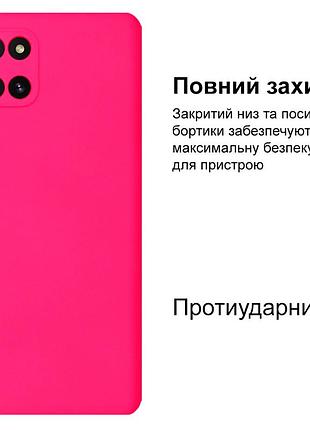 Чехол silicone case camera protective для samsung note 10 lite (21) ярко розовый shiny pink 2