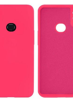 Чехол silicone case camera protective для samsung a10s (21) ярко розовый shiny pink