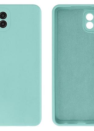 Чехол silicone case camera protective для samsung a22 4g (02) бирюза sea blue