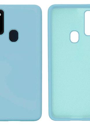 Чехол silicone case camera protective для samsung m30s/m21 (11) голубой lilac cream