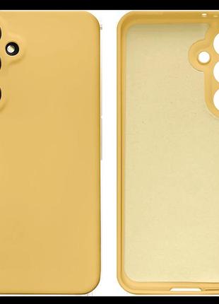 Чехол silicone case camera protective для samsung m34 (20) желтый yellow