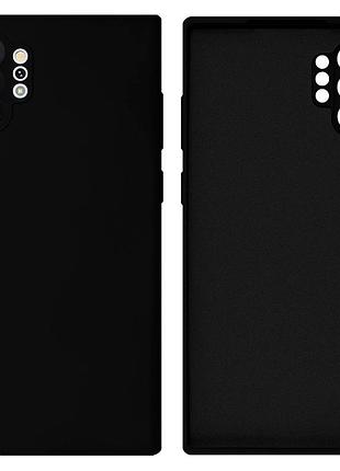 Чехол silicone case camera protective для samsung note 10 plus (03) черный black