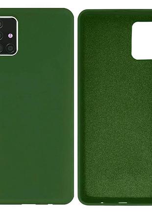 Чехол silicone case camera protective для samsung a51 (25) хаки зеленый khaki