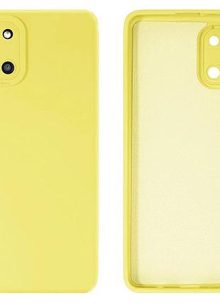 Чехол silicone case camera protective для samsung a31 (20) желтый yellow