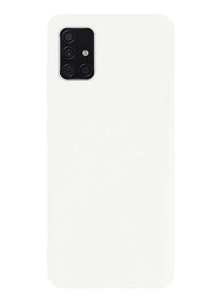 Чехол silicone case camera protective для samsung a51 (09) белый white