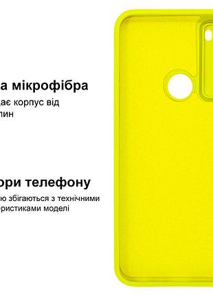 Чехол silicone case camera protective для xiaomi redmi note 8 (06) лимонный flash 3