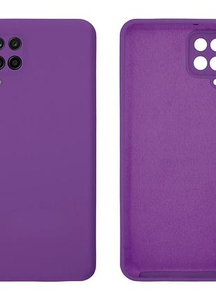 Чехол silicone case camera protective для samsung a12 (14) фиолетовый purple
