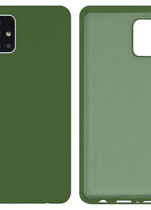 Чехол silicone case camera protective для samsung a71 (27) ярко зеленый neon green