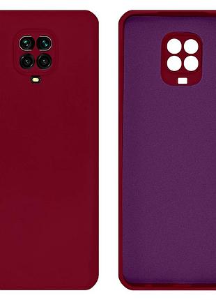 Чехол silicone case camera protective для xiaomi redmi note 9 pro (23) марсала marsala