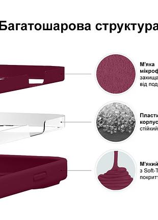 Чехол silicone case camera protective для xiaomi redmi note 9 pro (23) марсала marsala 5