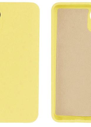 Чехол silicone case camera protective для samsung a03 (20) желтый yellow