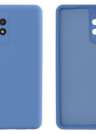 Чехол silicone case camera protective для samsung a72 (10) cиний azure