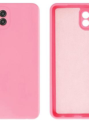 Чехол silicone case camera protective для samsung a22 4g (17) розовый light pink