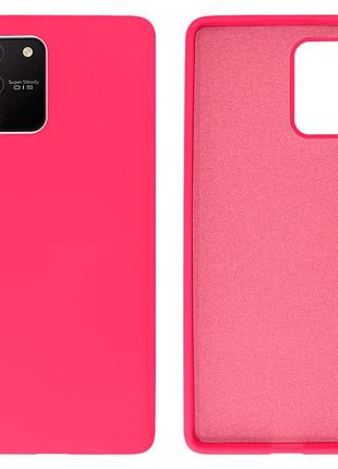 Чохол silicone case camera protective для samsung s10 lite (21) яскраво рожевий shiny pink