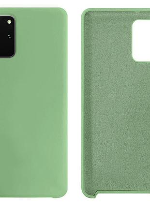 Чехол silicone case camera protective для samsung s20 plus (19) мятный mint
