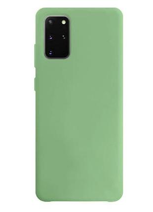 Чехол silicone case camera protective для samsung s20 plus (19) мятный mint 2
