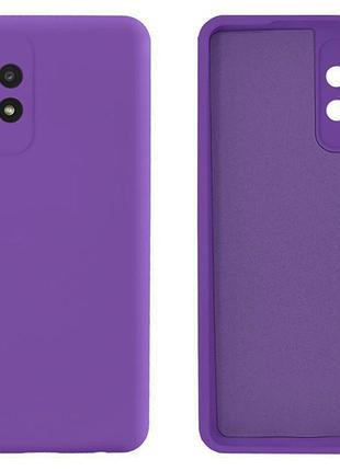 Чехол silicone case camera protective для samsung a52 (14) фиолетовый purple