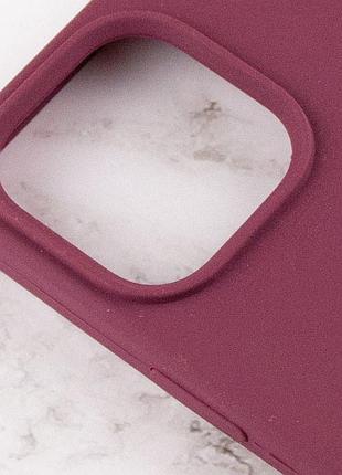 Чохол silicone case full protective (aa) для apple iphone 14 pro max (6.7") бордовий / plum 4