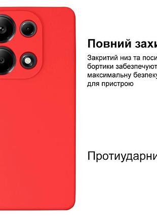 Чехол silicone case camera protective для xiaomi redmi note 13 pro 4g (01) красный red 2