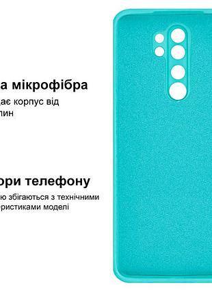 Чехол silicone case camera protective для xiaomi redmi note 8 pro (02) бирюза sea blue 3