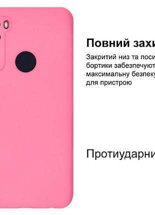 Чехол silicone case camera protective для xiaomi redmi note 8t (17) розовый light pink 2