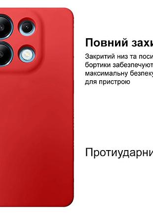 Чехол silicone case camera protective для xiaomi redmi note 13 5g (01) красный red 2