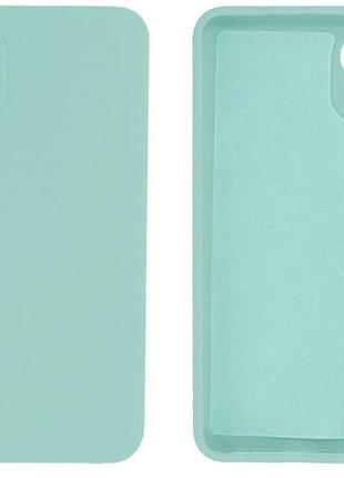Чехол silicone case camera protective для samsung a03 (02) бирюза sea blue