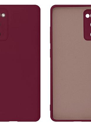 Чехол silicone case camera protective для samsung s20 fe (23) марсала marsala
