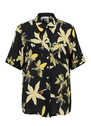 Віскозна блуза gerry weber з перламутровими ґудзиками | розмір eur xl (42) | квітковий принт