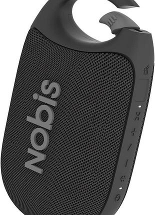 Nobis clip n1 - портативная bluetooth-колонка с приложением, bt 5.3, hd-звук, режим beat, водонепроницаемость ip68, эквалайзер