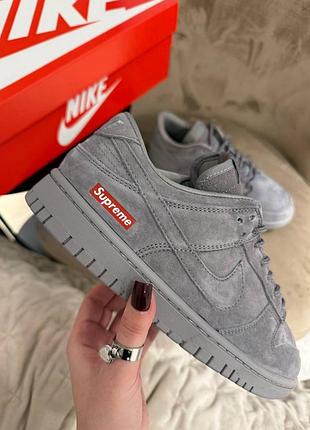Nike sb dunk low supreme grey 4