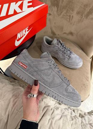 Nike sb dunk low supreme grey 7