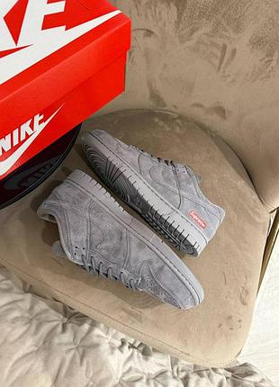 Nike sb dunk low supreme grey 8