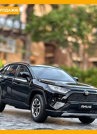 Rest металева інерційна машинка toyota чорна 1:32 зі світлом і звуком для колекціонування та ігор