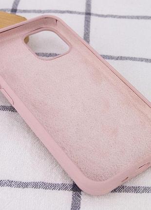 Чехол silicone case full protective (aa) no logo для apple iphone 12 pro / 12 (6.1") розовый / pink sand 3