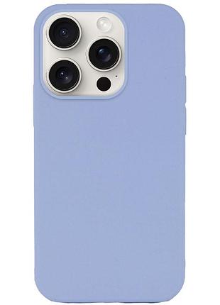 Чехол silicone case full protective (aa) no logo для apple iphone 14 pro (6.1") голубой / lilac blue