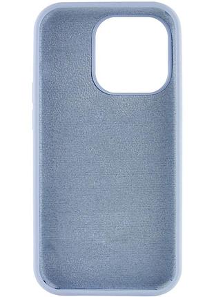 Чохол silicone case full protective (aa) no logo для apple iphone 14 pro (6.1") блакитний / lilac blue 2
