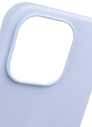 Чохол silicone case full protective (aa) no logo для apple iphone 14 pro (6.1") блакитний / lilac blue 3
