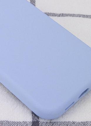Чохол silicone case full protective (aa) no logo для apple iphone 14 pro (6.1") блакитний / lilac blue 5