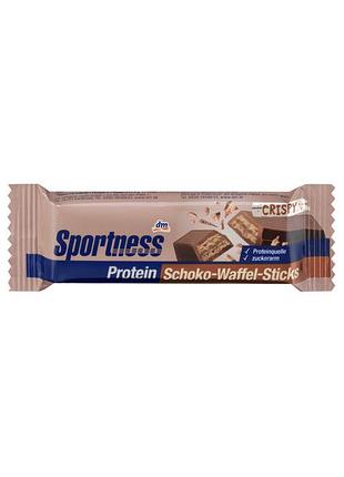Протеиновый вафельный батончик sportness chocolate protein wafer 21,5 г