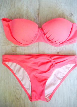 Купальник "push-up" класичний від victoria's secret (корал)1 фото