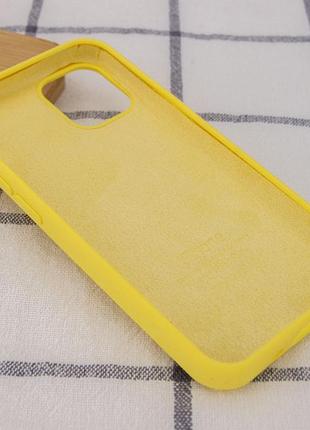 Чехол silicone case full protective (aa) для apple iphone 13 (6.1") желтый / yellow 3