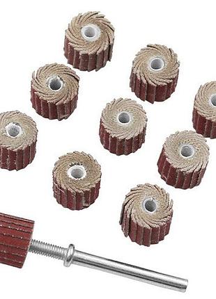 Лепестковый круг 10шт 180грит 10x10мм для гравера с держателем