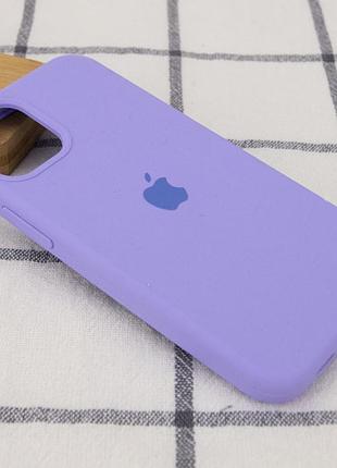 Чохол silicone case full protective (aa) для apple iphone 13 (6.1") бузковий / dasheen 2