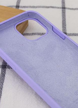 Чохол silicone case full protective (aa) для apple iphone 13 (6.1") бузковий / dasheen 3