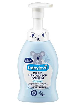 Дитяче ніжне та чутливе мило-піна babylove sensitive 250 мл, від dm (німеччина)