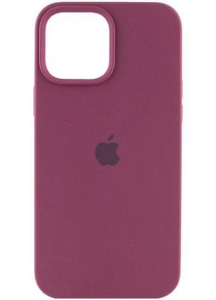 Чохол silicone case full protective (aa) для apple iphone 14 pro max (6.7") бордовий / plum