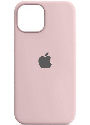 Чехол silicone case full protective (aa) для apple iphone 12 pro / 12 (6.1") розовый / chalk pink